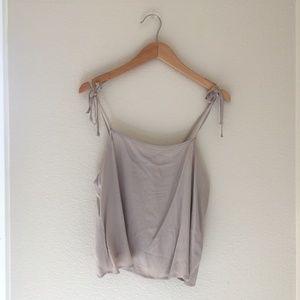 💛Forever 21 Pale Blush Tip Strap Cropped Tank Top